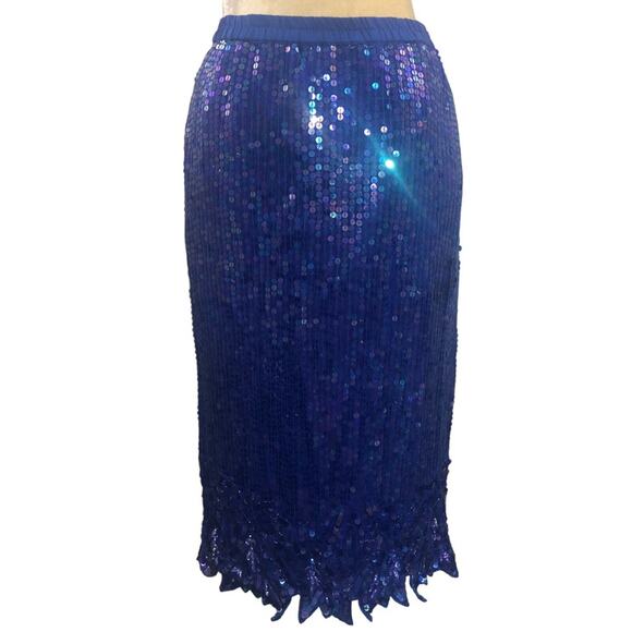 ⭐ 🔥 50% OFF SALE —FINAL PRICEVintage Stenay Silk Sequin Skirt Blouse Set Size M - Picture 4 of 14